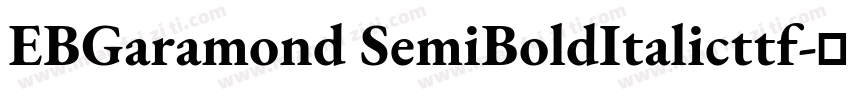 EBGaramond SemiBoldItalicttf字体转换